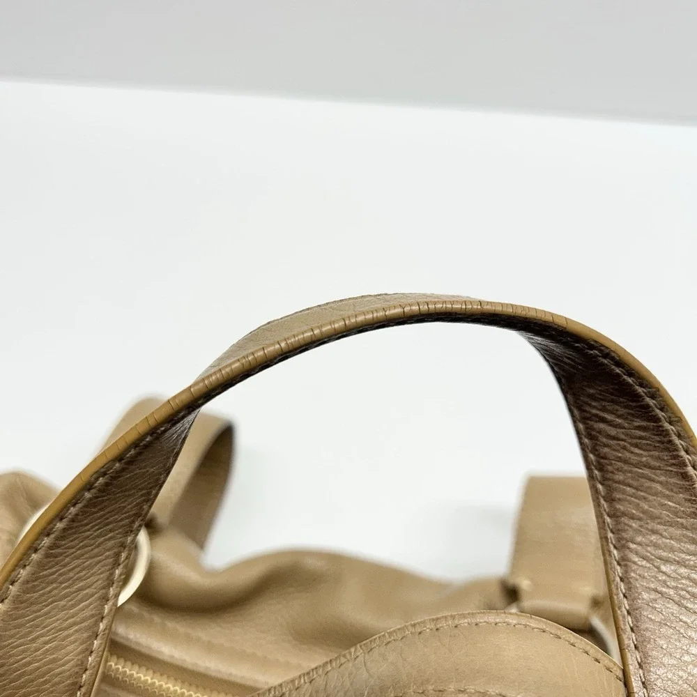 Michael Kors Austin Pebbled Leather Satchel Bag Hobo Shoulder Bag‎ Gold Hardware